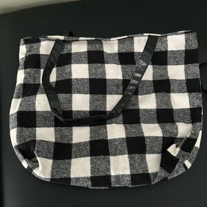 Black and White Checkered Tote Bag